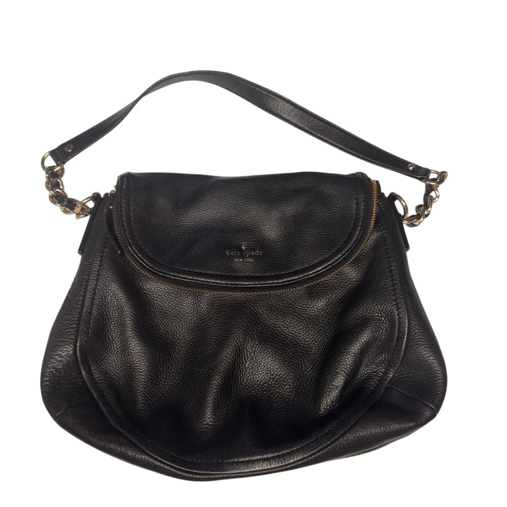 Kate Spade New York‎ Cobble Hill Penny shoulder  black boho saddle bag
